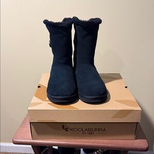 W Nalie short Koolaburra by UGG Women's Black Winter Boots